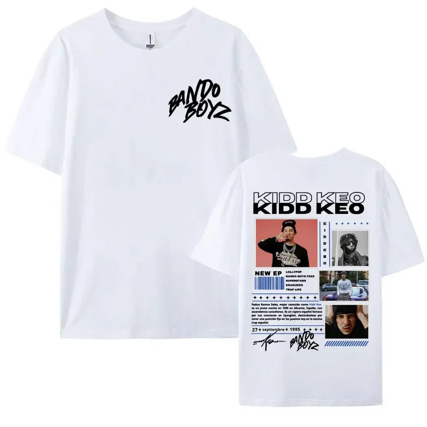 Kidd Keo Bando Boyz Tour Merch T Shirt for Women Hip Hop Punk Street Style Casual Tee