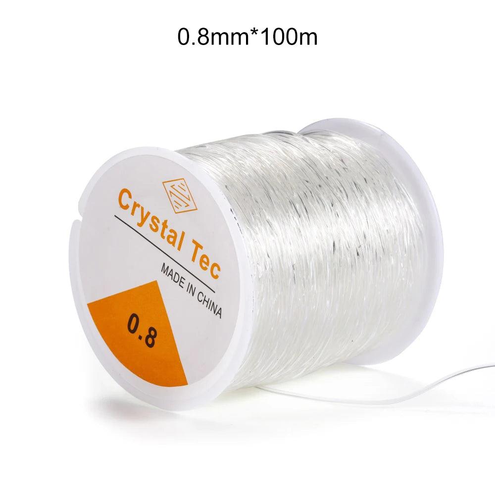 0.5-1.0mm Elastic Cord Beading Thread Stretch String Fibre Crafting Line For Jewelry Making DIY Seed Beads Pony Beads Bracelets