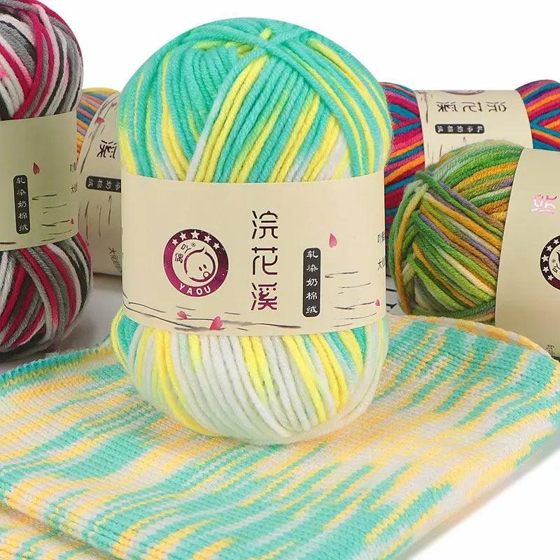 Encajes Y Puntillas 50g Fancy Yarn Trapillo Garn Yarn for Knitting Cotton Crochet Knitted Yarn Lana Colorful Yarn