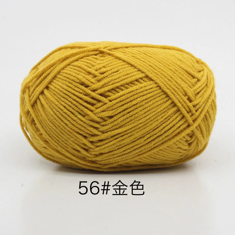 4ply Milk Cotton Knitting Yarn Set for Crochet Crafts and DIY Projects