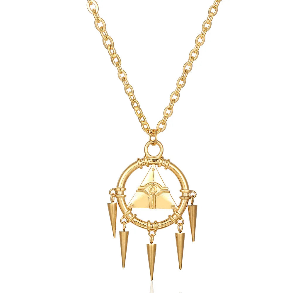 Stainless Steel Yu-Gi-Oh! Millennium Puzzle Pendant Necklace Eye of Horus Windmill Jewelry Necklaces Gift