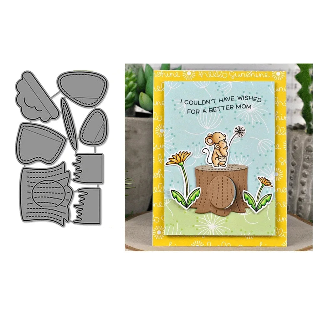 Meadow Backdrop Tiny Gift Box Add On Metal Cutting Dies Embossing Diecut for DIY Card Making Scrapbooking Crafting Supplies