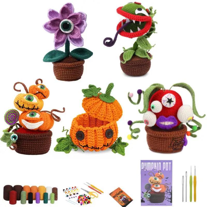 Fenrry Halloween Complete Crochet Starter Kit with Step-by-Step Video Tutorials Knitting Kit DIY Craft Supplies