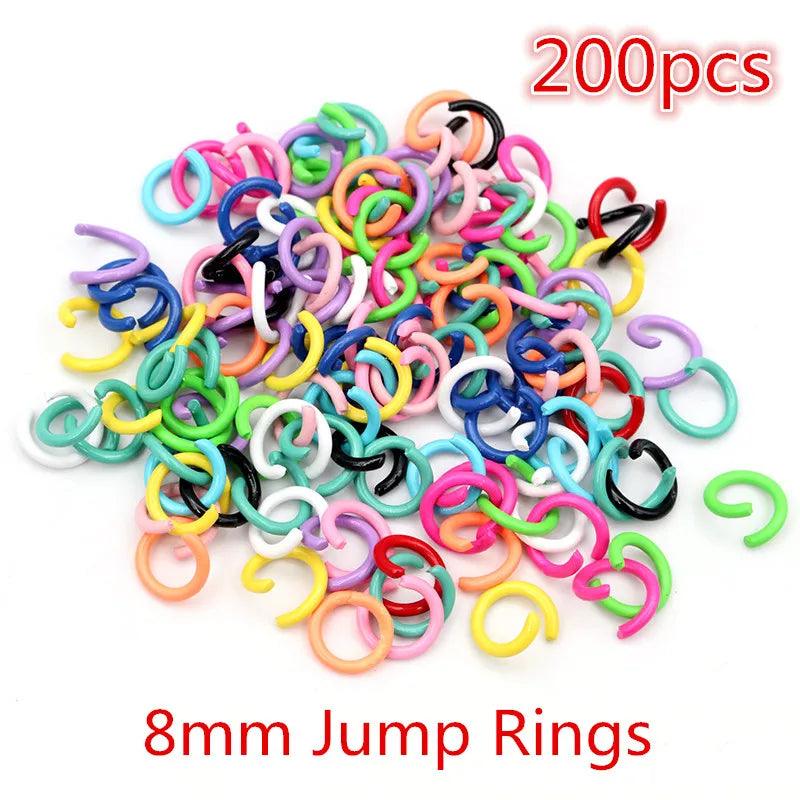 Colorful Mixed Alloy Split Jump Rings Lobster Clasp Eyelets Screw Pins Keychain DIY Jewelry Making Accessories Supplies