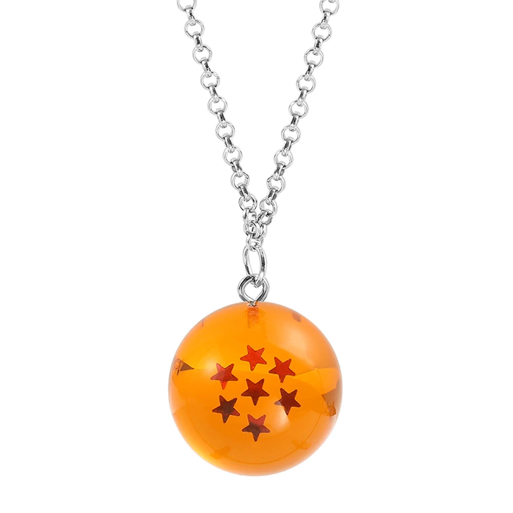 Dragon Ball Necklaces  Pendants Reiki Gemstone Round Bead Ball Fittings Women Men Jewelry