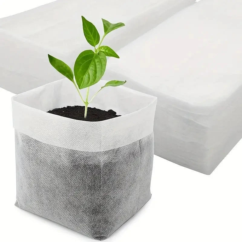 100PCS biodegradable planting bags, non-woven seedling bags, fruit seedling bags
