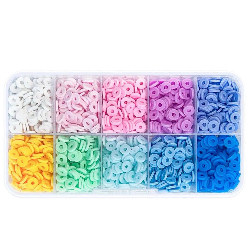 Rainbow Clay Beads Bracelet Making Kit for Adults, Heishi Beads for Bracelets Jewelry Making kit with Spacer Pearl Beads