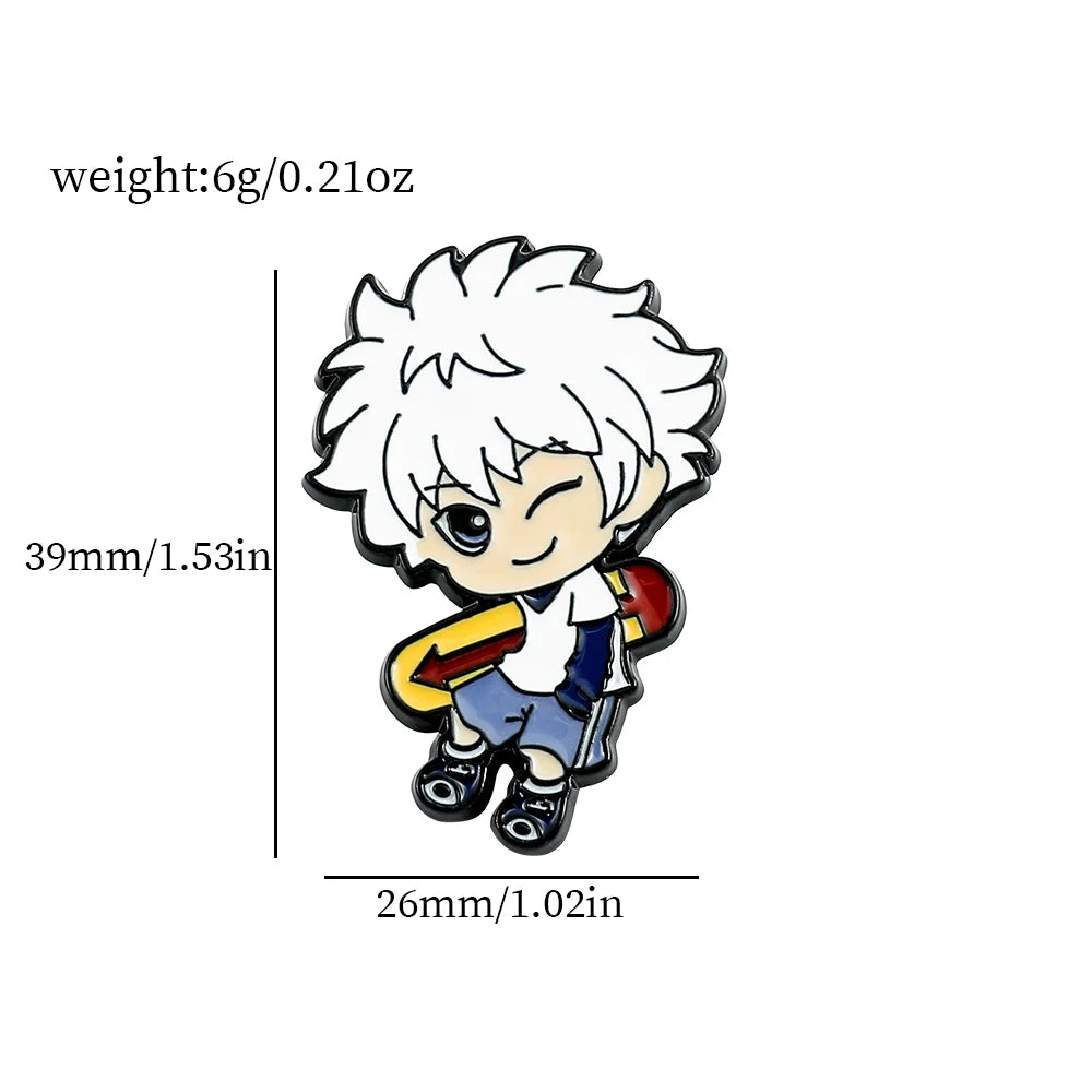 Anime Hunter X Hunter Brooch Character Metal Enamel Badge Clothing Backpack Lapel Pin Women Men Jewelry Accessory Gift