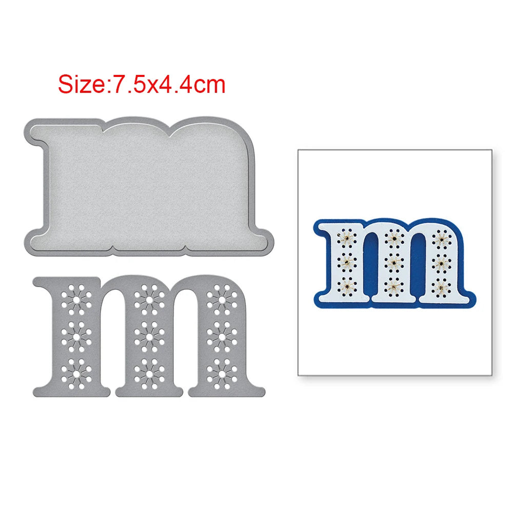 Stitched Alphabet Metal Cutting Dies Stitched Punctuation Symbols Numbers Die Cuts for DIY Scrapbooking Crafts Card Making