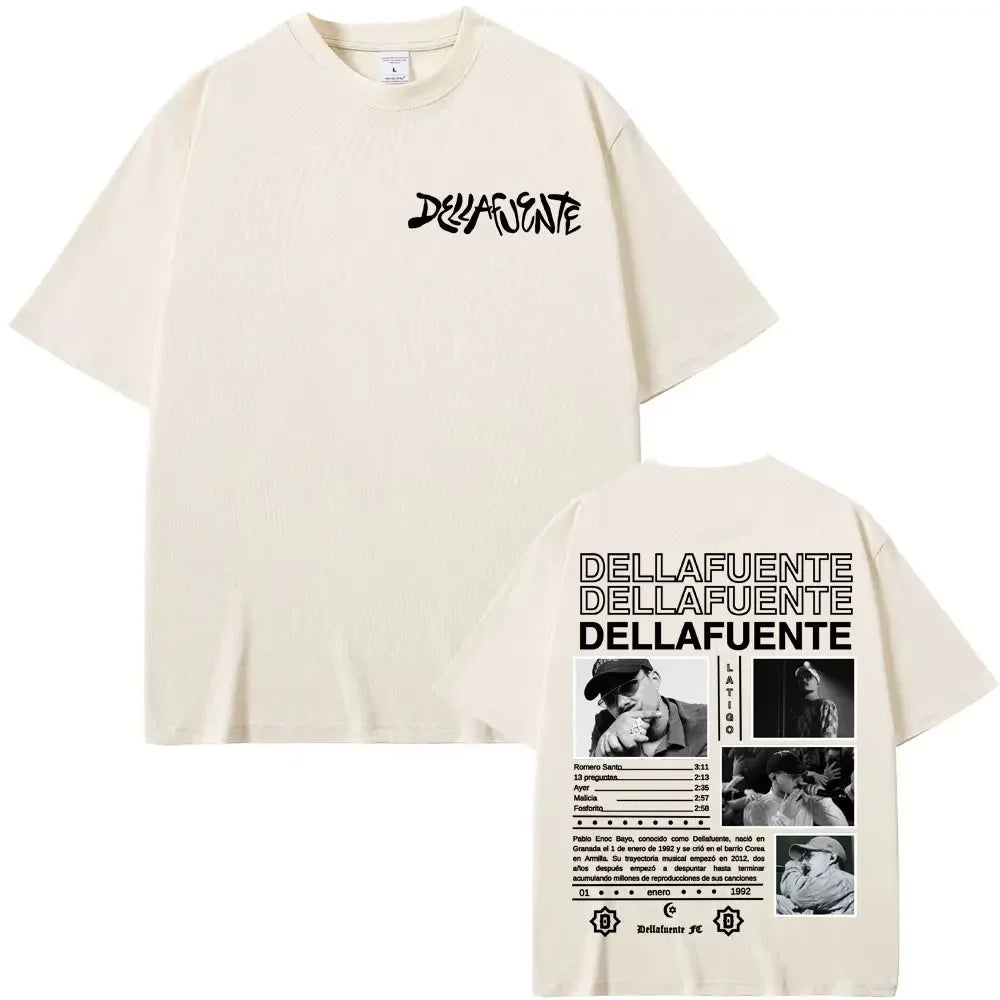 Dellafuente Tour T-Shirts for Men and Women in Harajuku Gothic Hip Hop Punk Style Casual Fashion