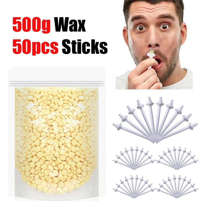 Painless Nose Nose Hair Stick Wax Bean Set Nose Wax Applicators For Hair Removal Tool Wax Accessories Beeswax Safe