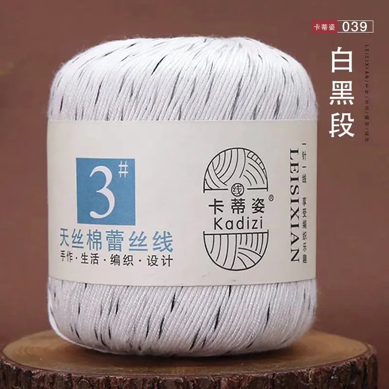 100 Percent Mercerized Cotton Lace Yarn for Hand Knitting and Crochet Arts Crafts