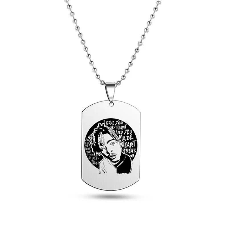 Hip Hop Rapper Juice WRLD 999 Pendant Necklace Stainless Steel Necklace For Women Man Fans Fashion Jewelry Gift