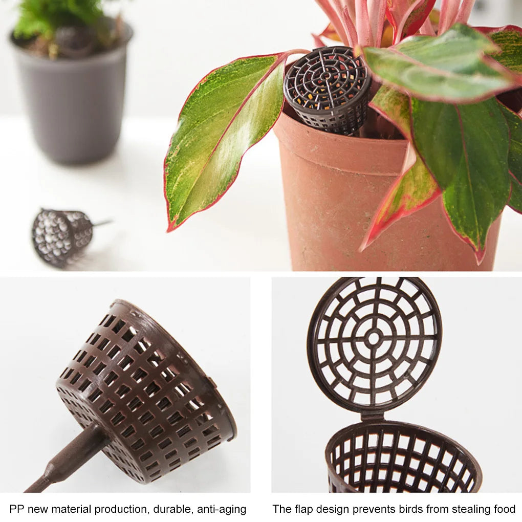 10PCS/Set Fertilizer Lid Basket Bonsai Planting Tool Gardening Supplies Garden Nursery Automatic Fertilization Fertilizer Box