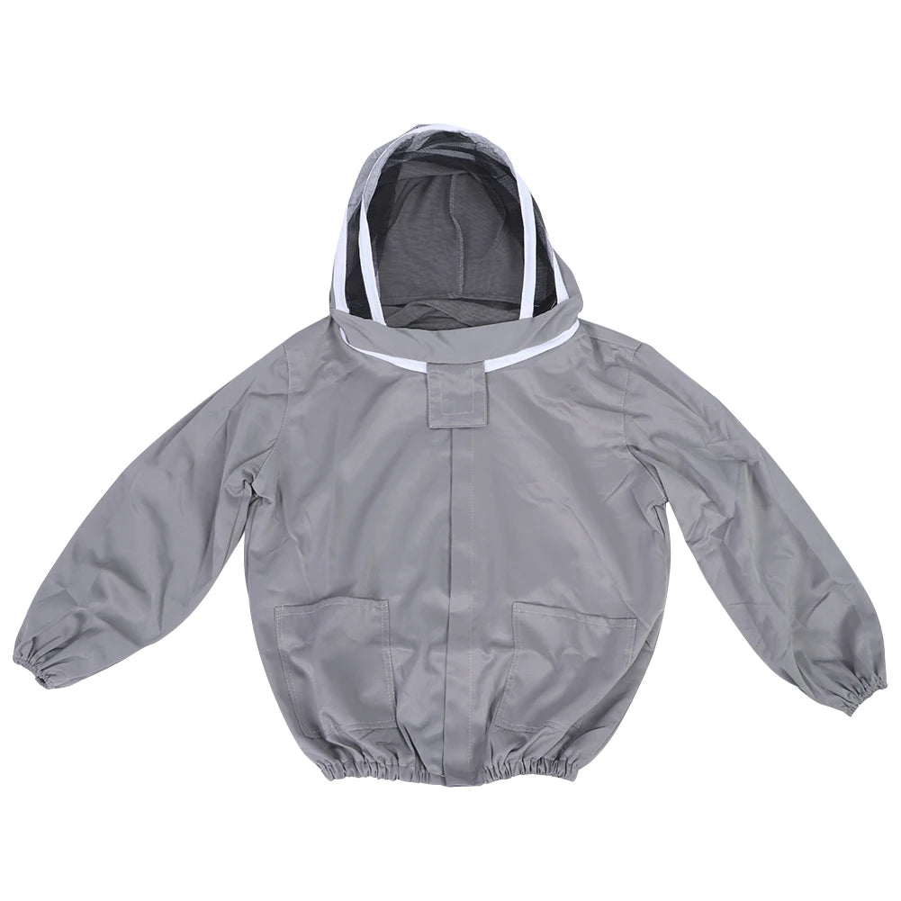 Beekeeper Supplies Beekeeping Protective Veil Jacket Bee Suit Smock with Double Zippers Beekeeper Accessory Beekeeping Clothing