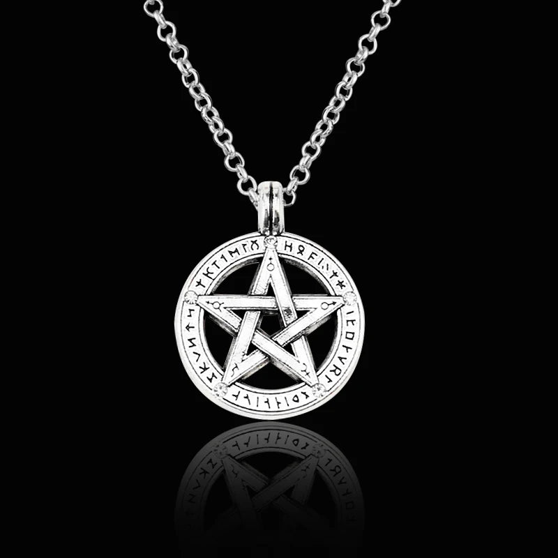 Angel Wicca Dean Winchester Jensen Ackles Supernatural amulet pendant necklace Drop Ship