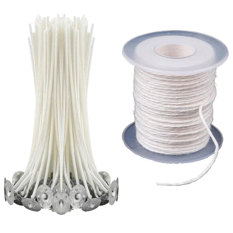 DIY Wax Core 61 M Long Cotton Braided Candle Wick Smokeless Aromatherapy Candle Wire Handmade Candle Making Accessories