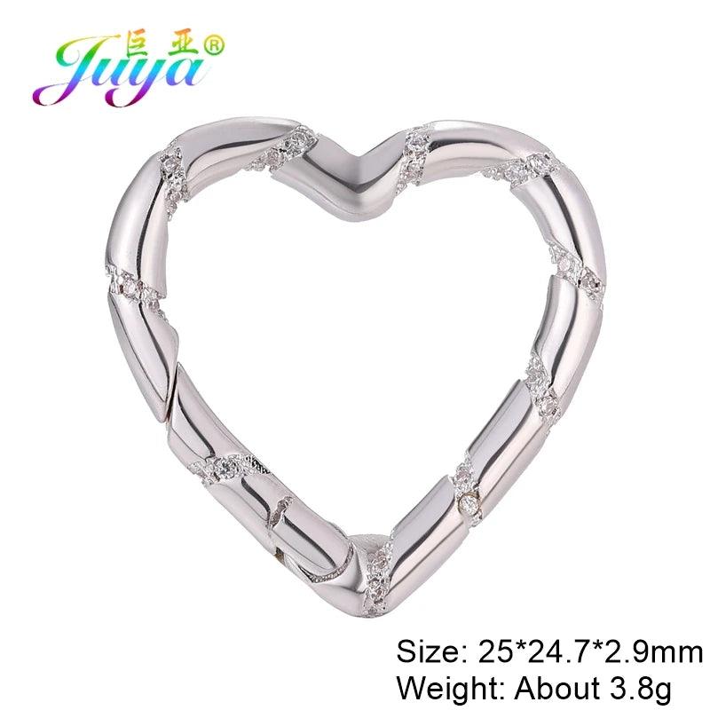 Juya 18K Real Gold Plated Decoration Oval Round Carabiner Lobster Clasp Accessories For DIY Luxury Handicraft Jewelry Making