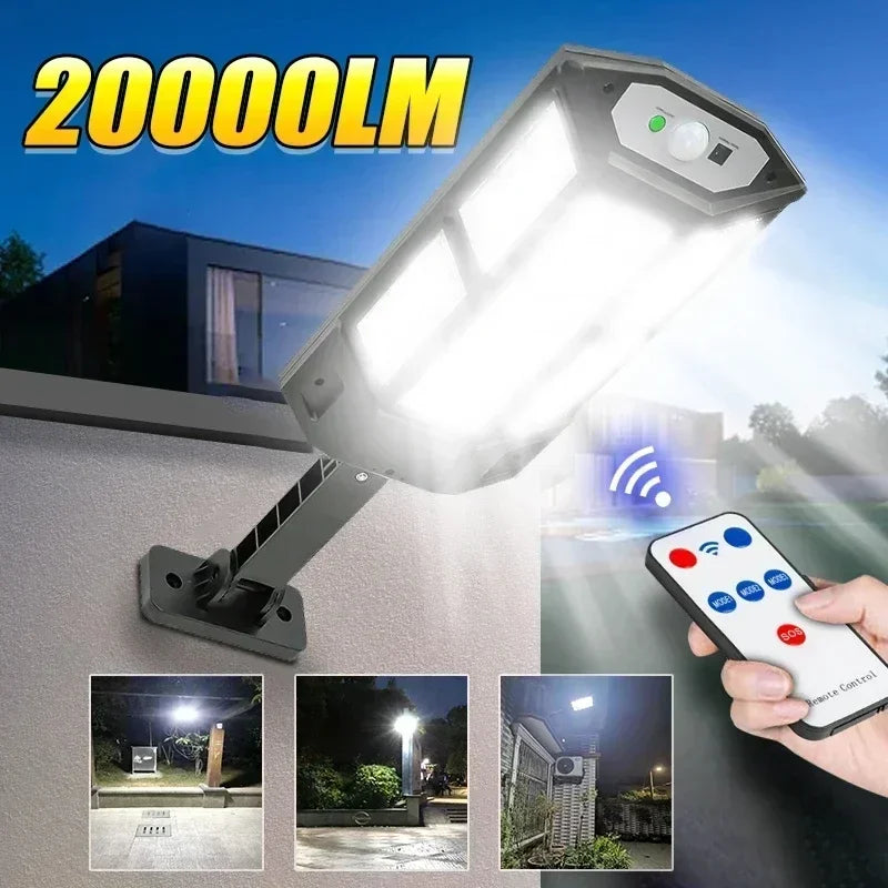 10000LM Solar LED Lamp Outdoor Solar Light PIR Motion Sensor Powerful Solar Garden Light Waterproof Sunlight Street Yard Lantern