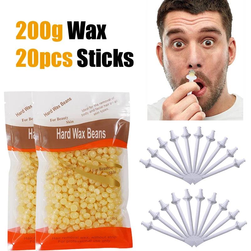 Painless Nose Nose Hair Stick Wax Bean Set Nose Wax Applicators For Hair Removal Tool Wax Accessories Beeswax Safe