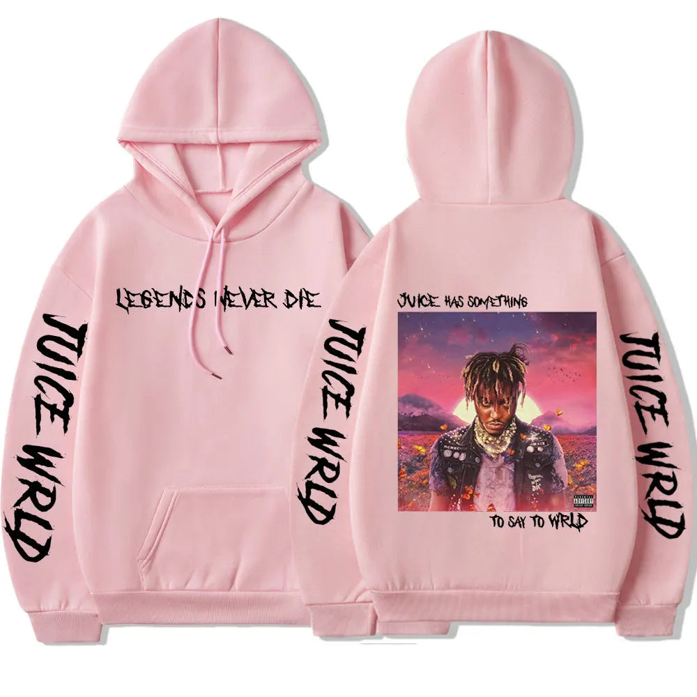 Juice WRLD Hoodies Men Women Hooded Sweatshirts Fashion Hip Hop Casual Pullovers Autumn Boys Girls Black Streetwear Juicewrld
