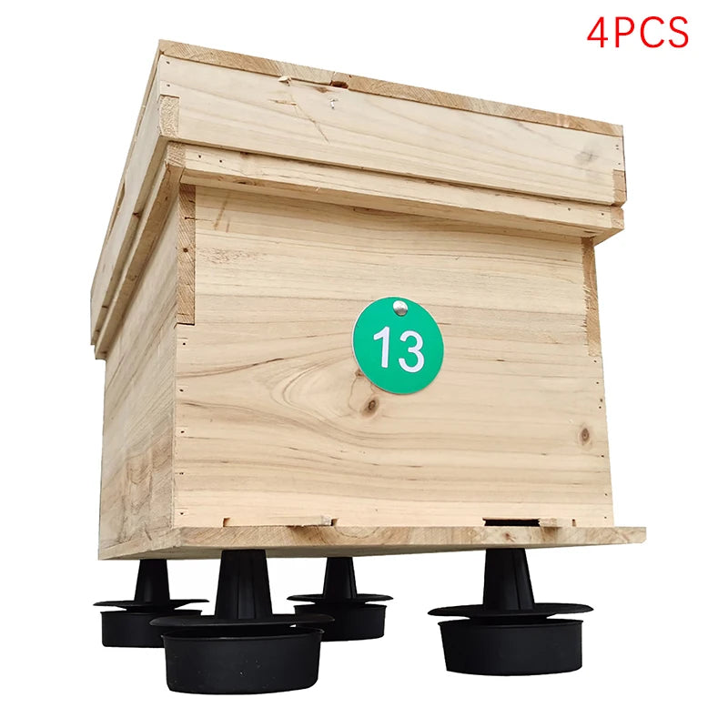 4Pcs Bee Hive Perch Waterproof Outdoor Beehive Sink Base Tool Beekeeping Ant Proof Bracket Hive Beehive Ant Proof Feet