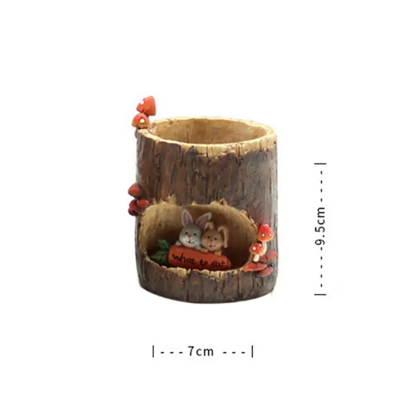1pc Creative Cartoon Flowerpot Succulent Planter Lovely Green Plants Planter Flower Pot with Hole Home Garden Decoration Gift