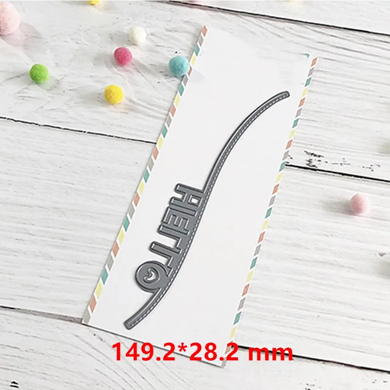 Happy Birthday Word Cutting Dies Sweet Feline Metal Die Cuts for DIY Scrapbooking Album Card Making Decoration