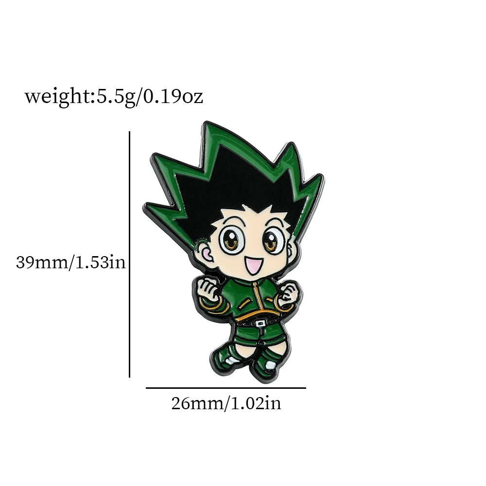 Anime Hunter X Hunter Brooch Character Metal Enamel Badge Clothing Backpack Lapel Pin Women Men Jewelry Accessory Gift