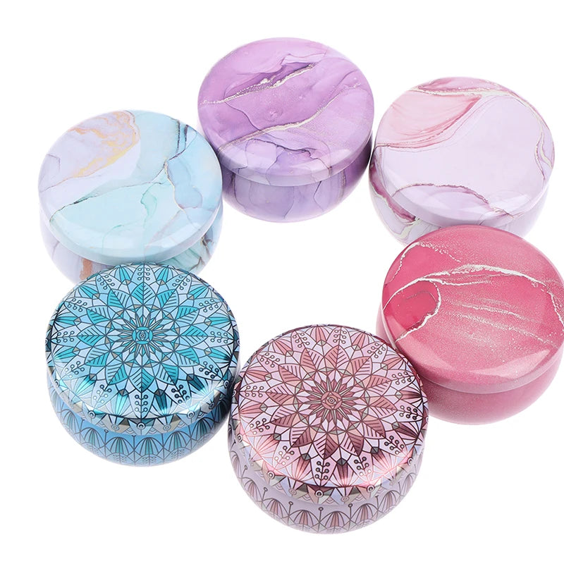 Empty Tinplate Box Tins Cans Candle Jars Making Kit Containers Wicks Sticker For Essential Oil Soy DIY