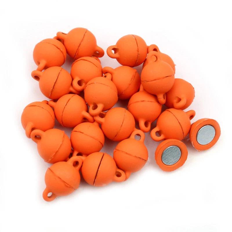 5 Sets  Love Heart Round Shaped Magnetic Connected Clasps Beads Charms End Caps for DIY Couple Bracelet Necklace Making