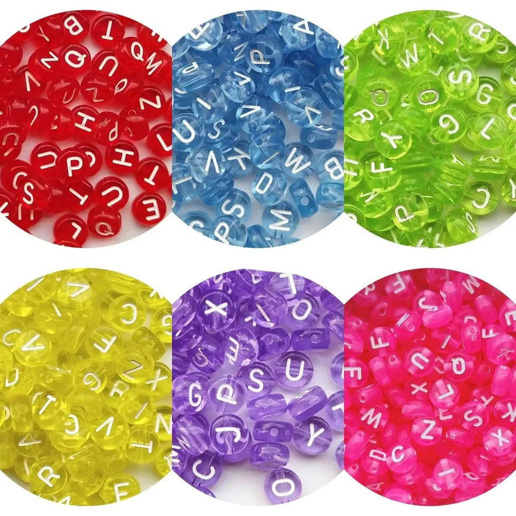 100-500pcs Acrylic Multicolor Letter Beads Round Loose Spacer Alphabet Beads For Jewelry Making DIY Handmade Bracelet Necklace