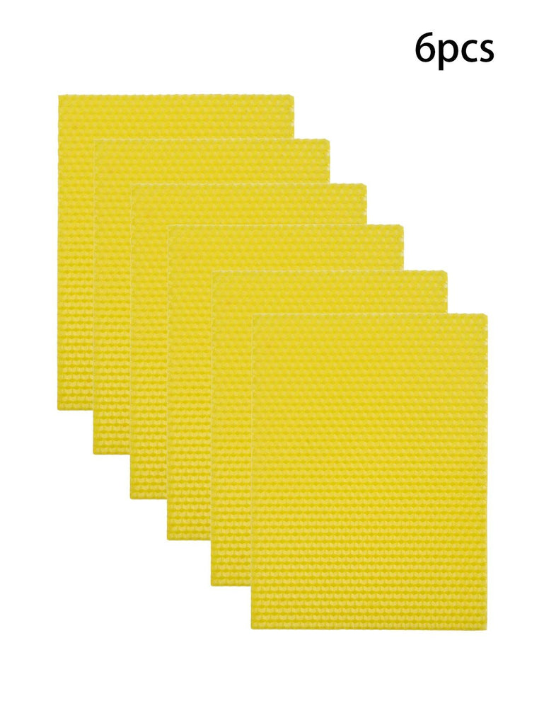 15*20Cm 6Pcs 12Colors Colored Beeswax Sheet Candle Roll Handmade DIY Honeycomb Wax Sheet Parent-Child Activity Material Package