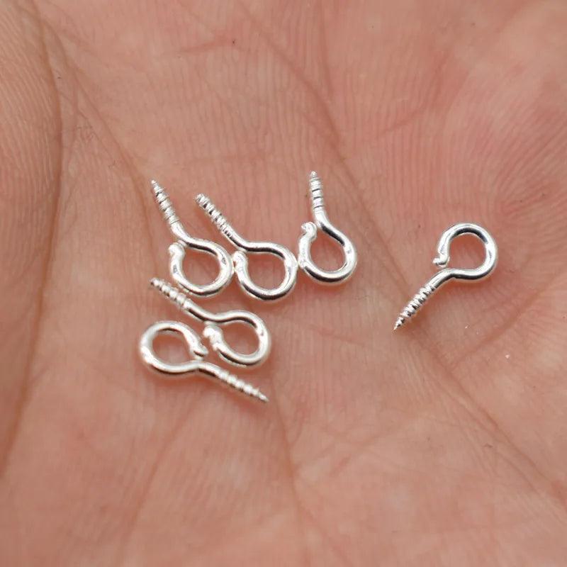 200PCS DIY Jewelry Findings Small Tiny Eyepins Hooks Eyelets Screw