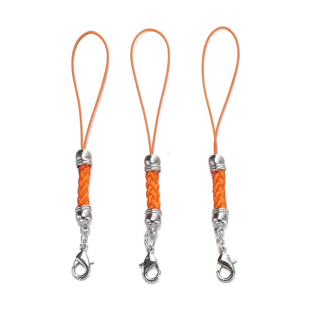 10/20pcs Keychain Rope with Lobster Clasp Jump Rings Lanyard Lariat Strap Cord For DIY Keyring Pendant Jewelry Making Supplies