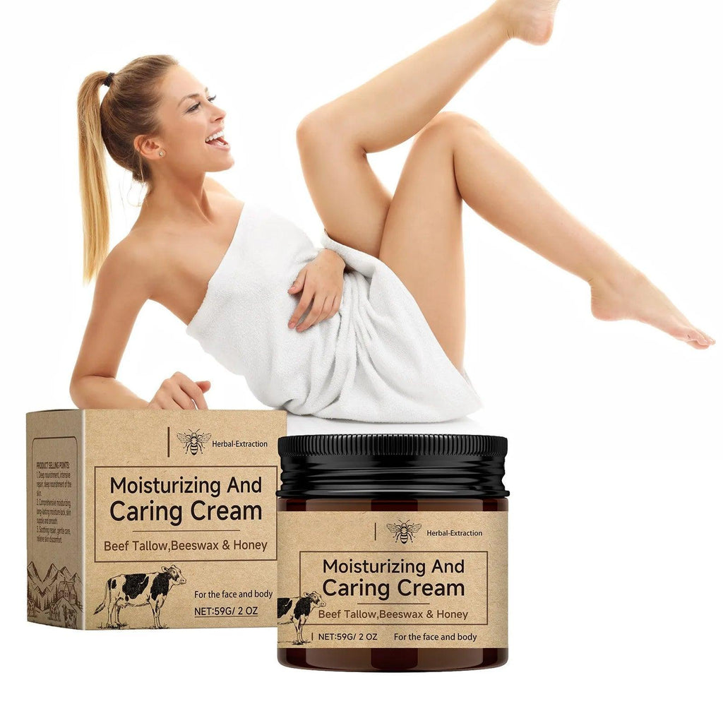 Beef Tallow Beeswax And Honey,Moisturizing And Caring Cream For The Face And Body