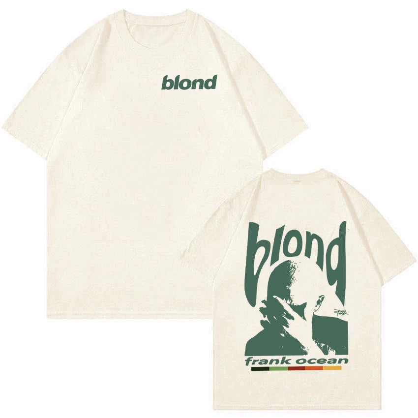 Rapper Frank Retro Graphic T Shirt Men's Hip Hop Ocean Album Oversized Cotton Tee