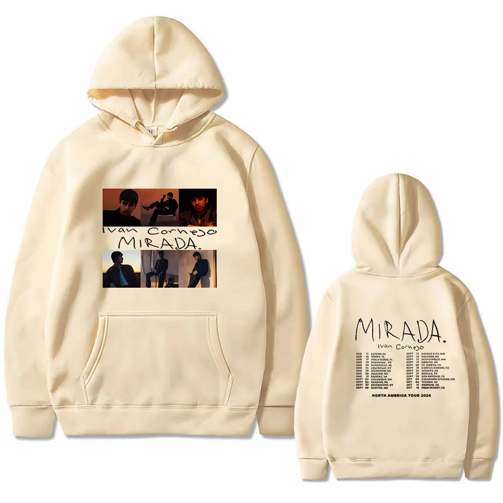 Ivan Cornejo Mirada Music Album 2024 Tour Hoodie Men Women Fleece Cotton Oversized Tracksuit Unsiex Fashion Pop Music Hoodies