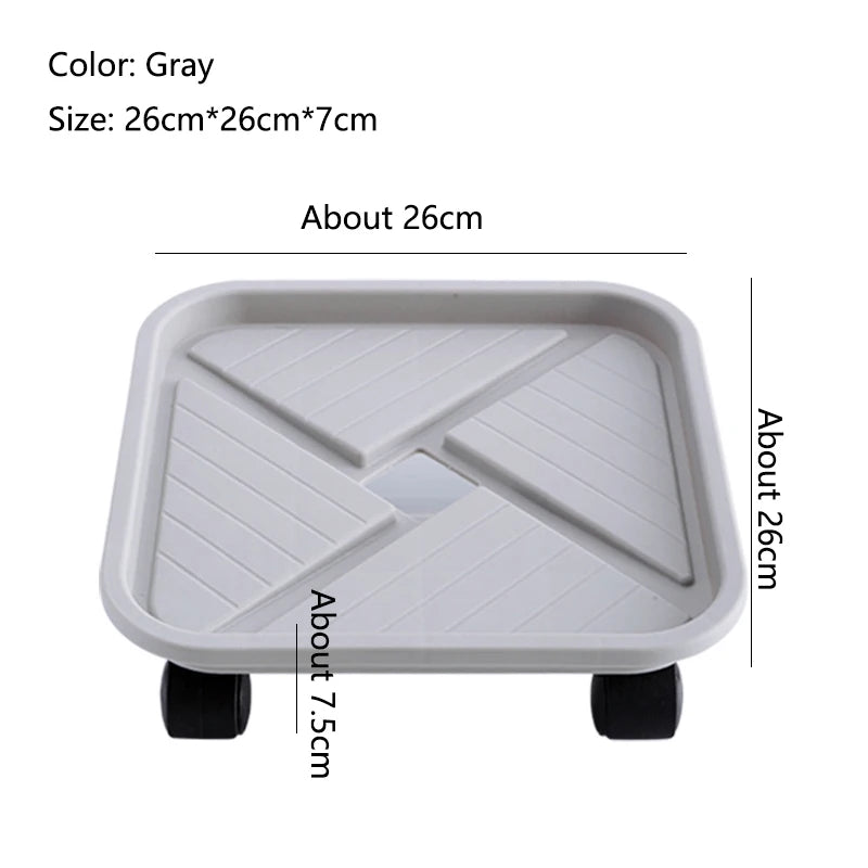 Rotating Movable Pot Trays With Wheels Heavy Duty Rolled Plant Rack Square Indoor Support for Storage Balcony Gardening Supplies