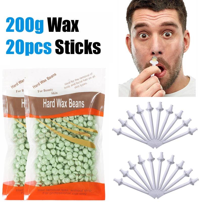Painless Nose Nose Hair Stick Wax Bean Set Nose Wax Applicators For Hair Removal Tool Wax Accessories Beeswax Safe
