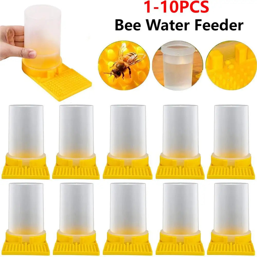 1-10PCS Bee Feeder Drinking Water Dispenser Beekeeping Honey Bee Feeder Watering Bee Supplies Beekeeper Feeding Bee Drinker Tool
