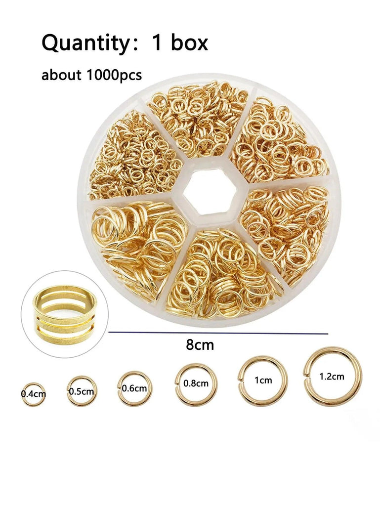 Mixed 6 Sizes Open Jump Rings, 4mm 5mm 6mm 8mm 10mm 12mm Jump Ring Jewelry Keychain For Jewelry Making Accessories