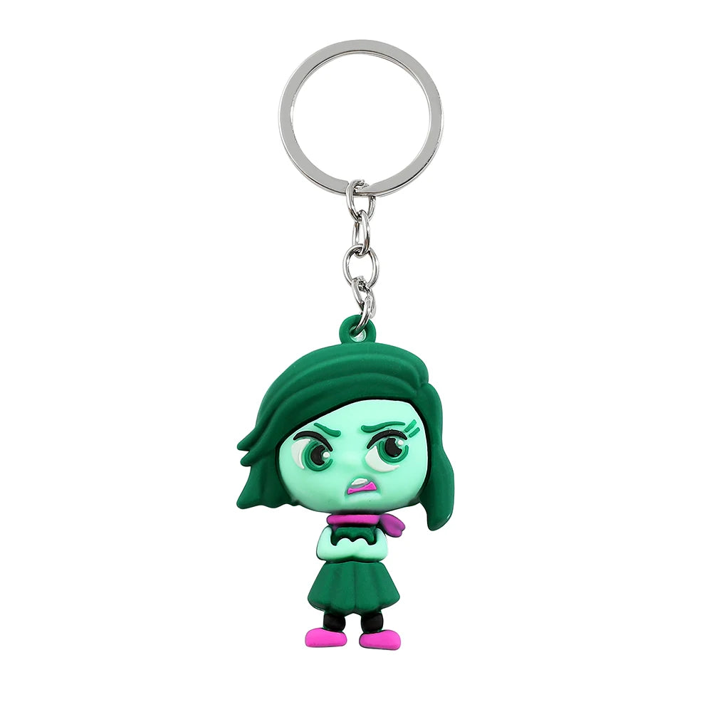 Disney Cartoon Anime Inside Out Figure Pendant Keychain for Women Men Cartoon Backpack Accessories Gifts