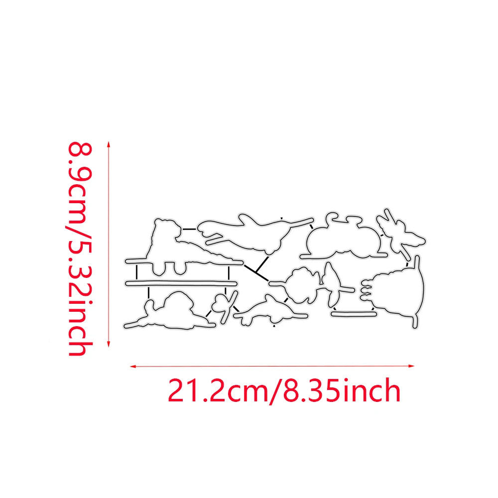 Easter Party Decorations Metal Cutting Dies and Stamps for Scrapbooking Craft Stencil Embossing Supplies Clear Stamps