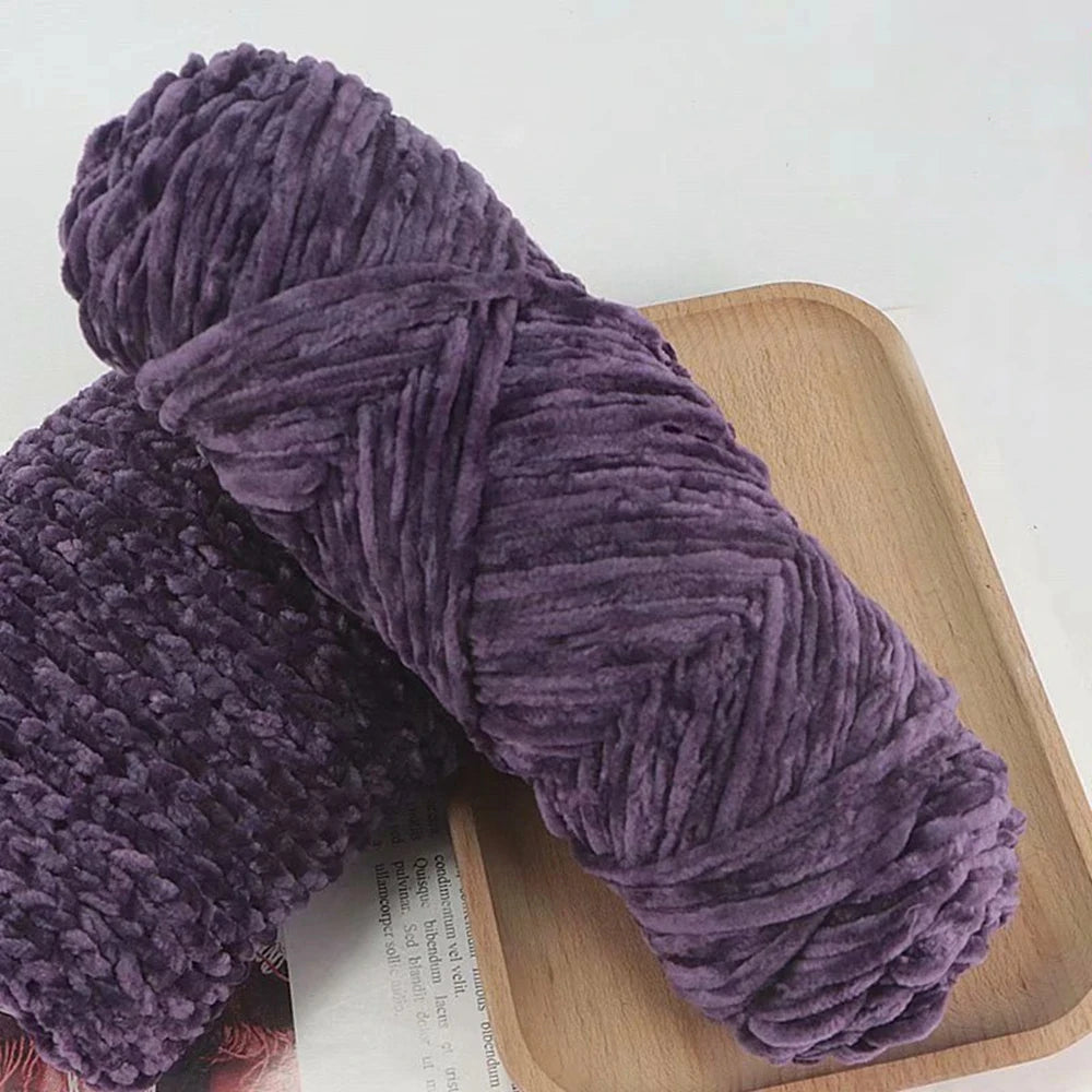 Chenille Soft Velvet Yarn 95g Blended Knitting Wool for Handmade Scarf Coat Baby Blanket and Hat