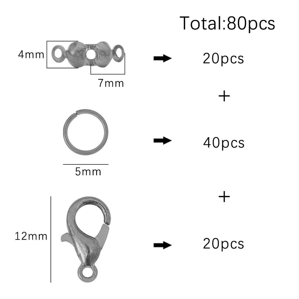 About160Pcs Lobster Buckle Single Loop Bag Buckle Connection Buckle Set Handmade DIY Making Jewelry Accessories Materials