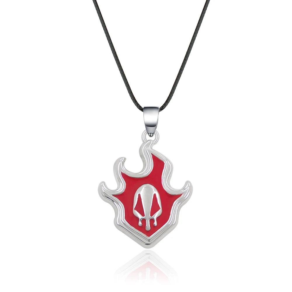 Anime Bleach Quincy Ishida Uryuu Necklace Cosplay Alloy Choker Chain Ginrei Gojiaku Amulet Pendant Necklace Jewelry Accessories
