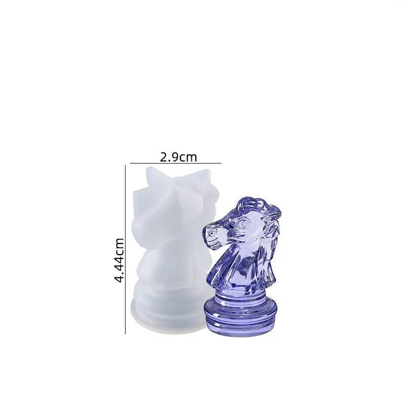 DIY Crystal Epoxy Resin Mold 3D Chess Piece Silicone Mould For Resin
