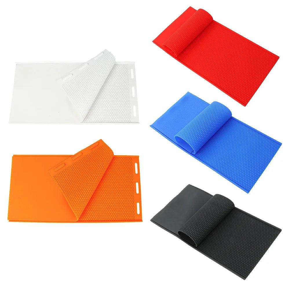 2pcs Beeswax Foundation Press Mold Soft Silicone Beewax Foundation Machine Reusable Lightweight Practical Beekeeping Equipment