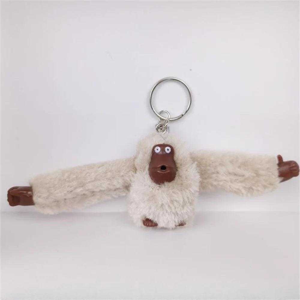 Funny Plush Monkey Keychain Gorilla Long Arm Animal Backpack Pendant Handbag Key Ring Decoration Adult Birthday Gifts Kids Toys